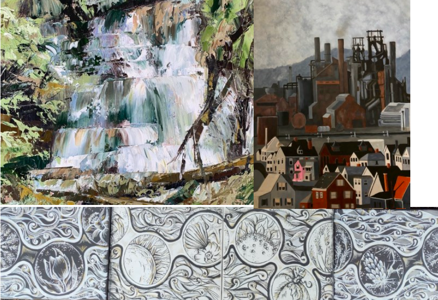 Collage of paintings