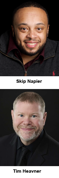 Headshots of performers Skip Napier and Tim Heavner 